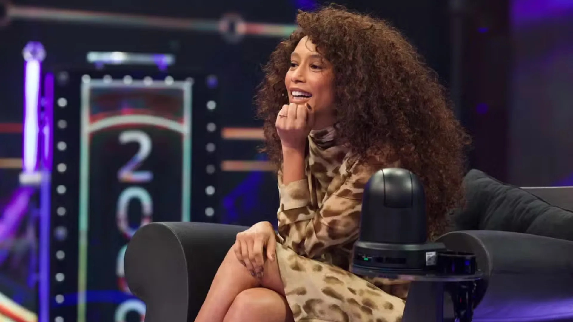 Taís Araújo recebe homenagem de Lázaro Ramos e filhos no Domingão