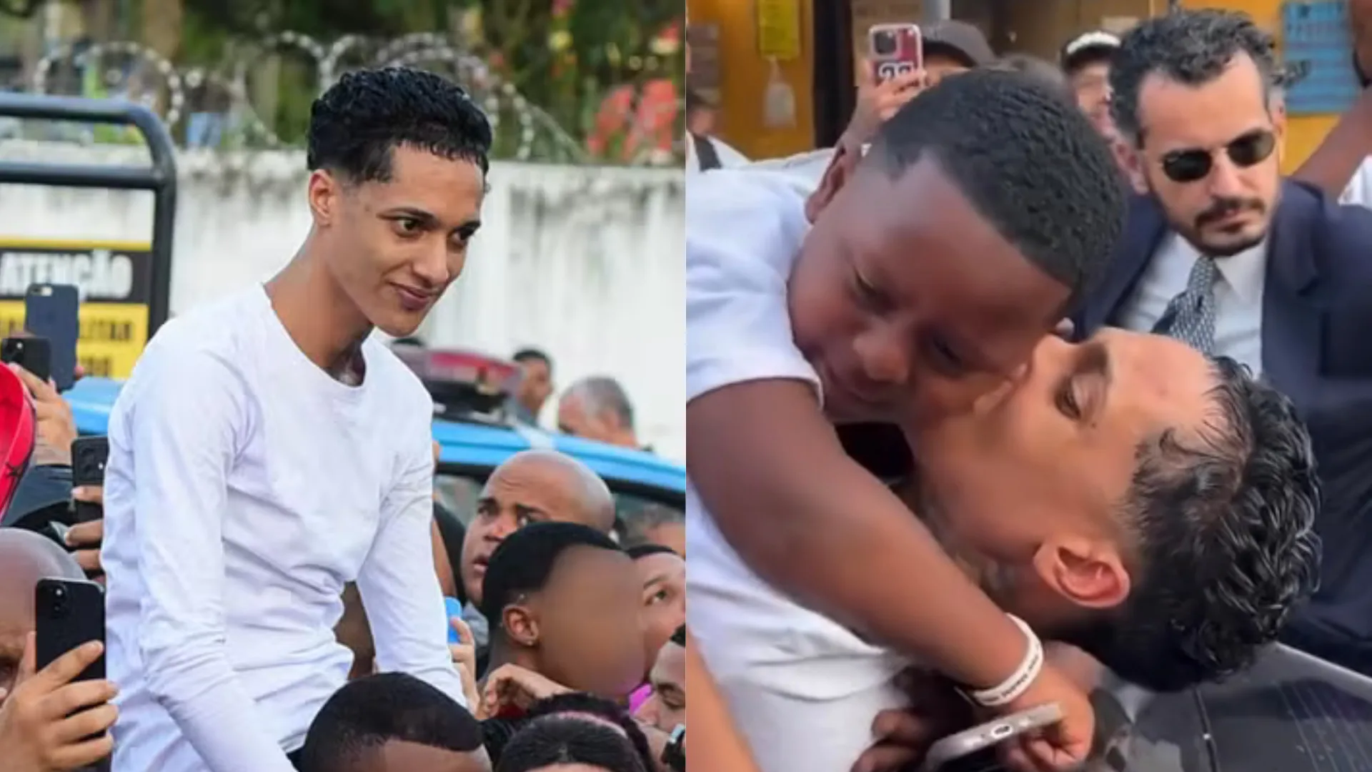 Oruam se emociona ao se reencontrar com o filho após deixar a prisão