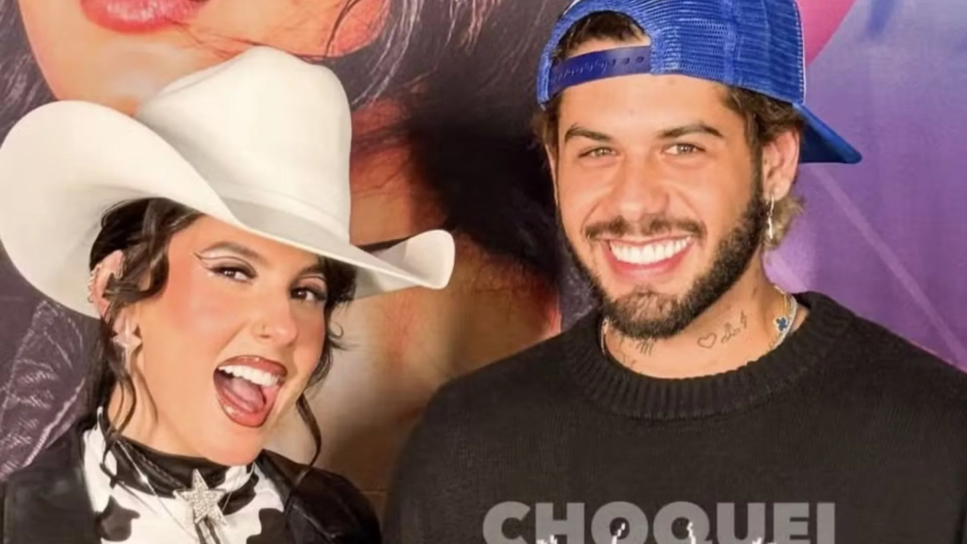 Ana Castela e Zé Felipe cantam juntos durante show em Goiás