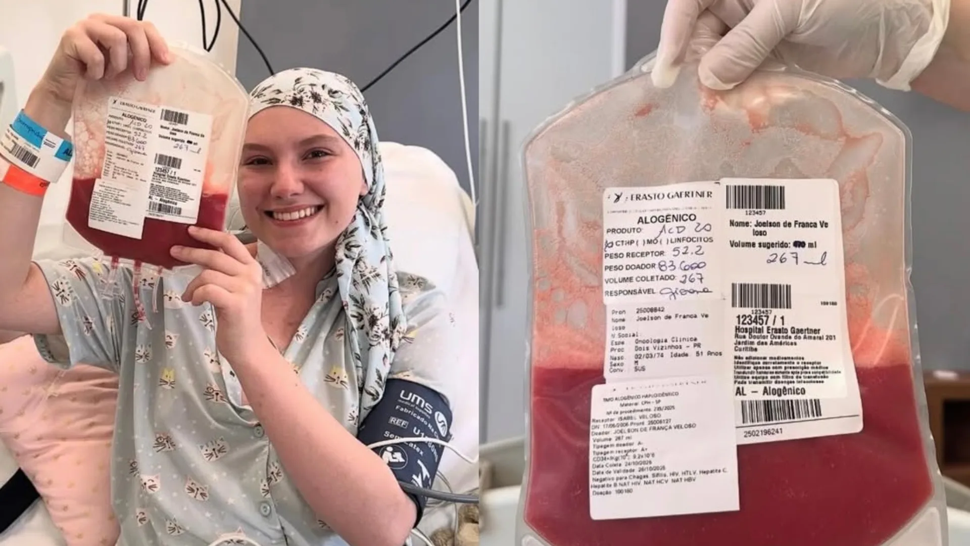 Isabel Veloso celebra transplante de medula doado pelo pai: “Me deu a vida de novo”