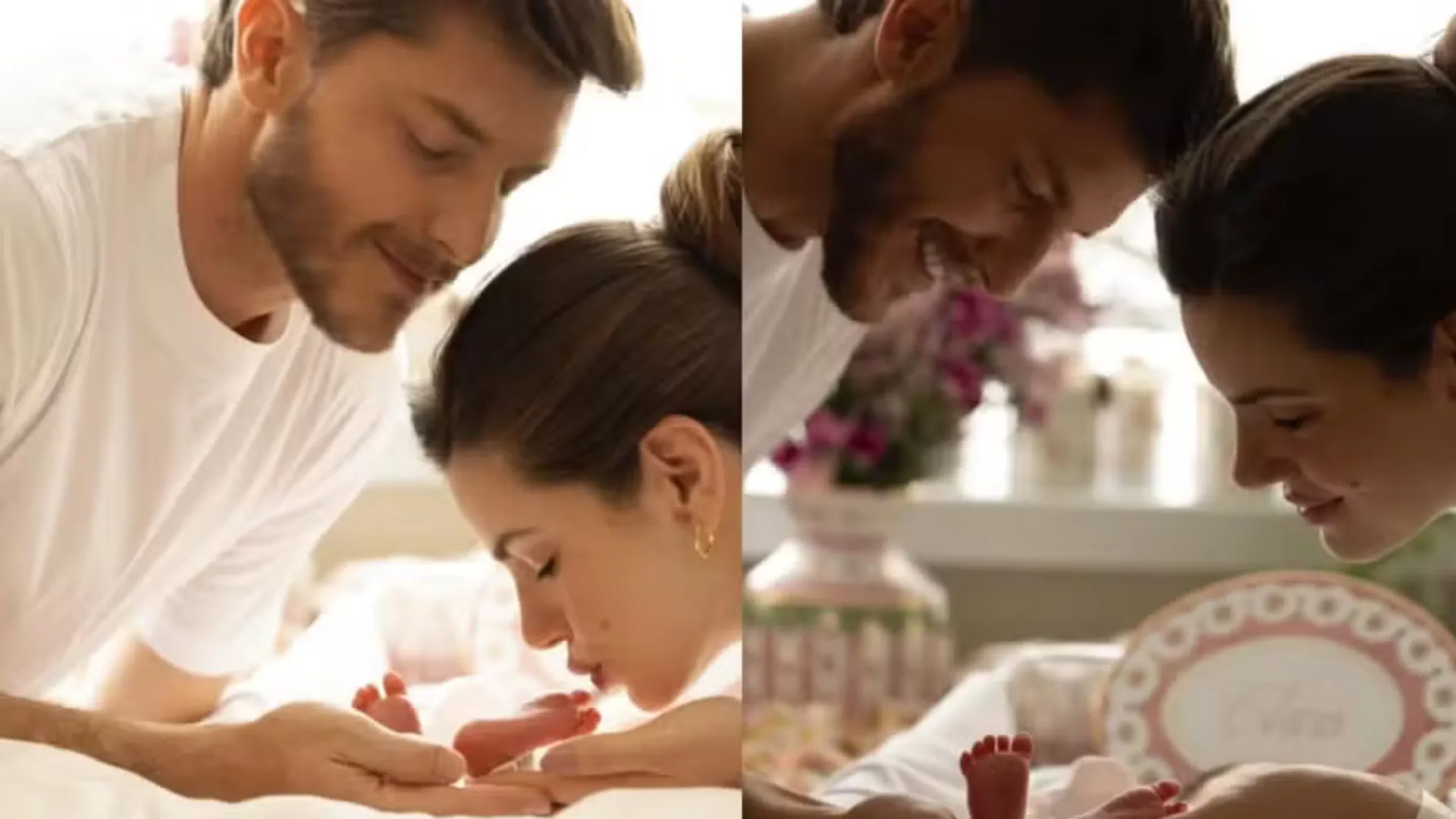 Camila Queiroz mostra chegada em casa com a filha e reação fofa dos pets