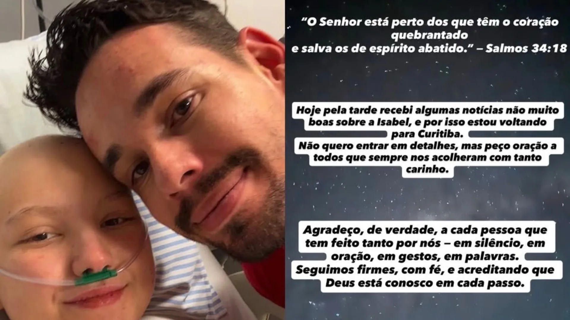 Lucas Borbas informa piora no estado de saúde de Isabel Veloso e pede orações
