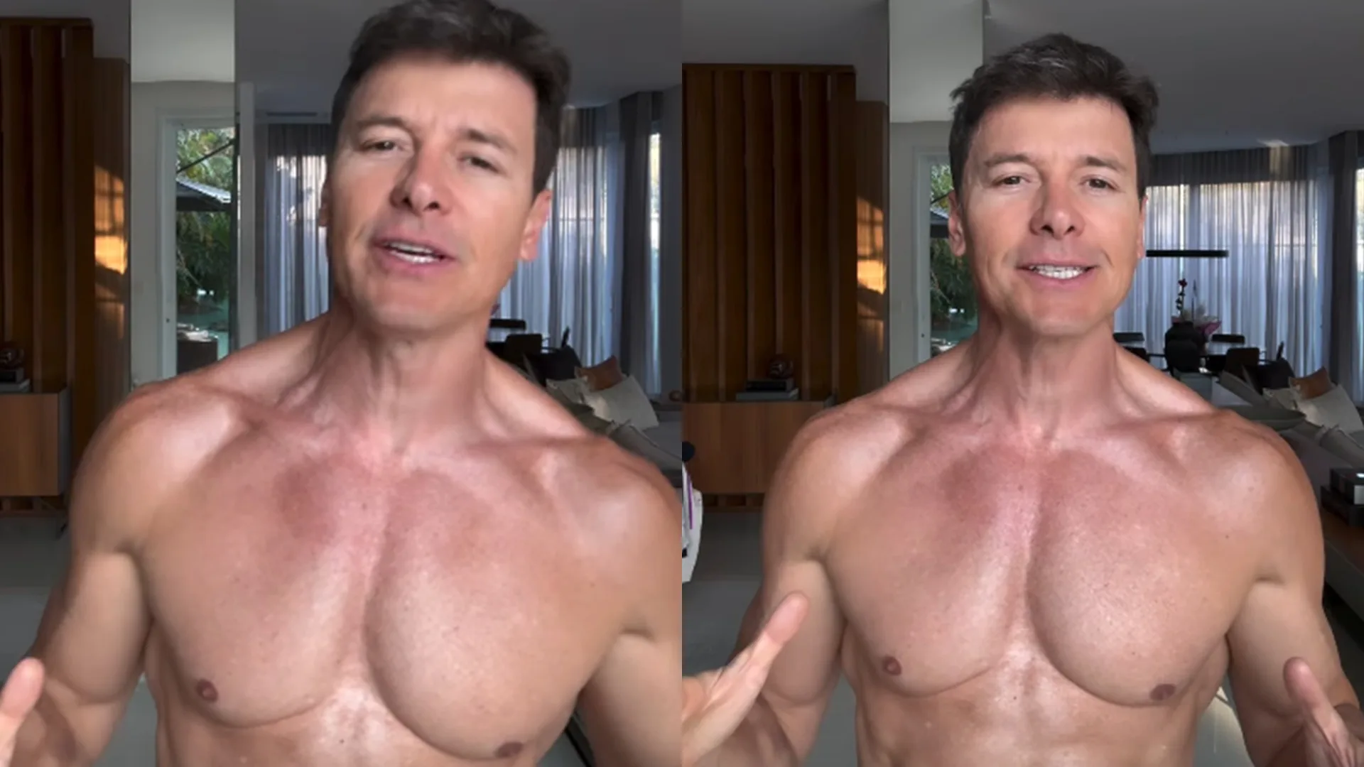 Rodrigo Faro impressiona ao mostrar lago artificial em mansão e exibir shape durante mergulho