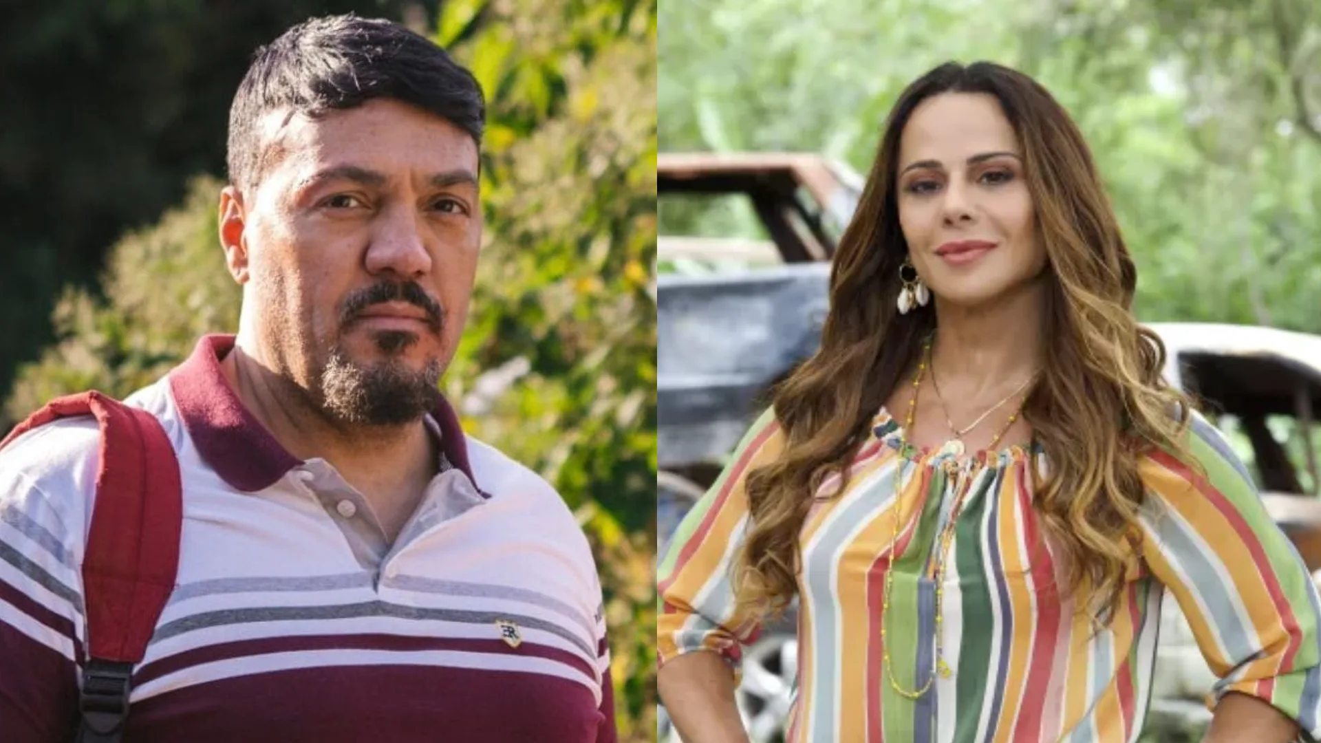 Belo e Viviane Araujo aparecem juntos pela 1ª vez em Três Graças