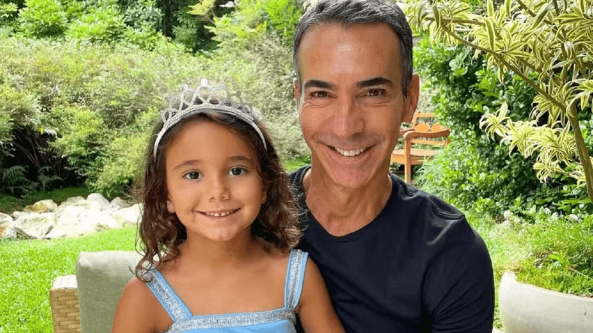 Ticiane Pinheiro mostra despedida entre César Tralli e a filha