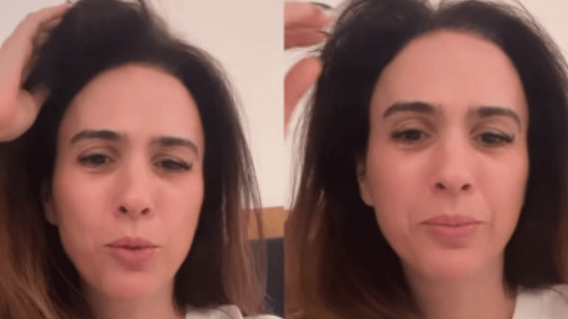 Tatá Werneck diverte ao cortar o próprio cabelo e mostra resultado nas redes