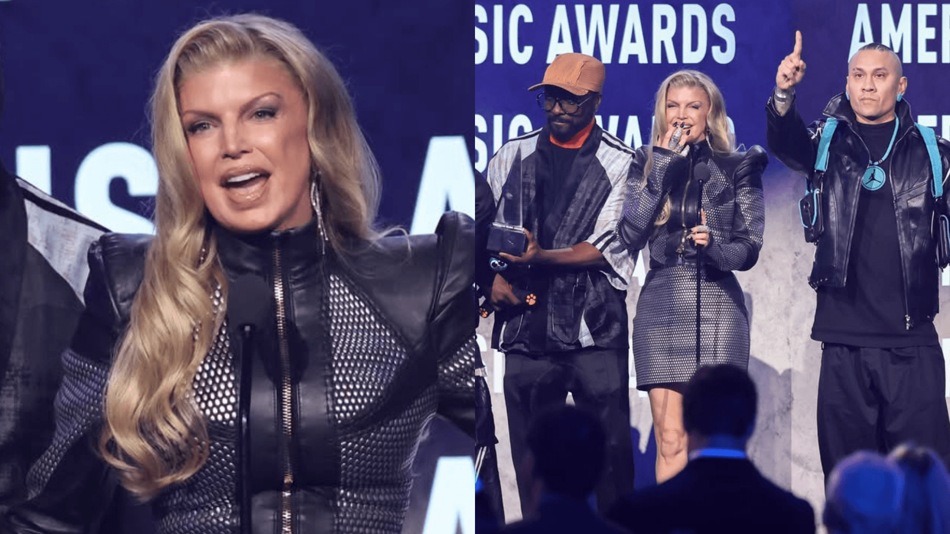 Fergie se reúne ao Black Eyed Peas para receber prêmio no American Music Awards 2026