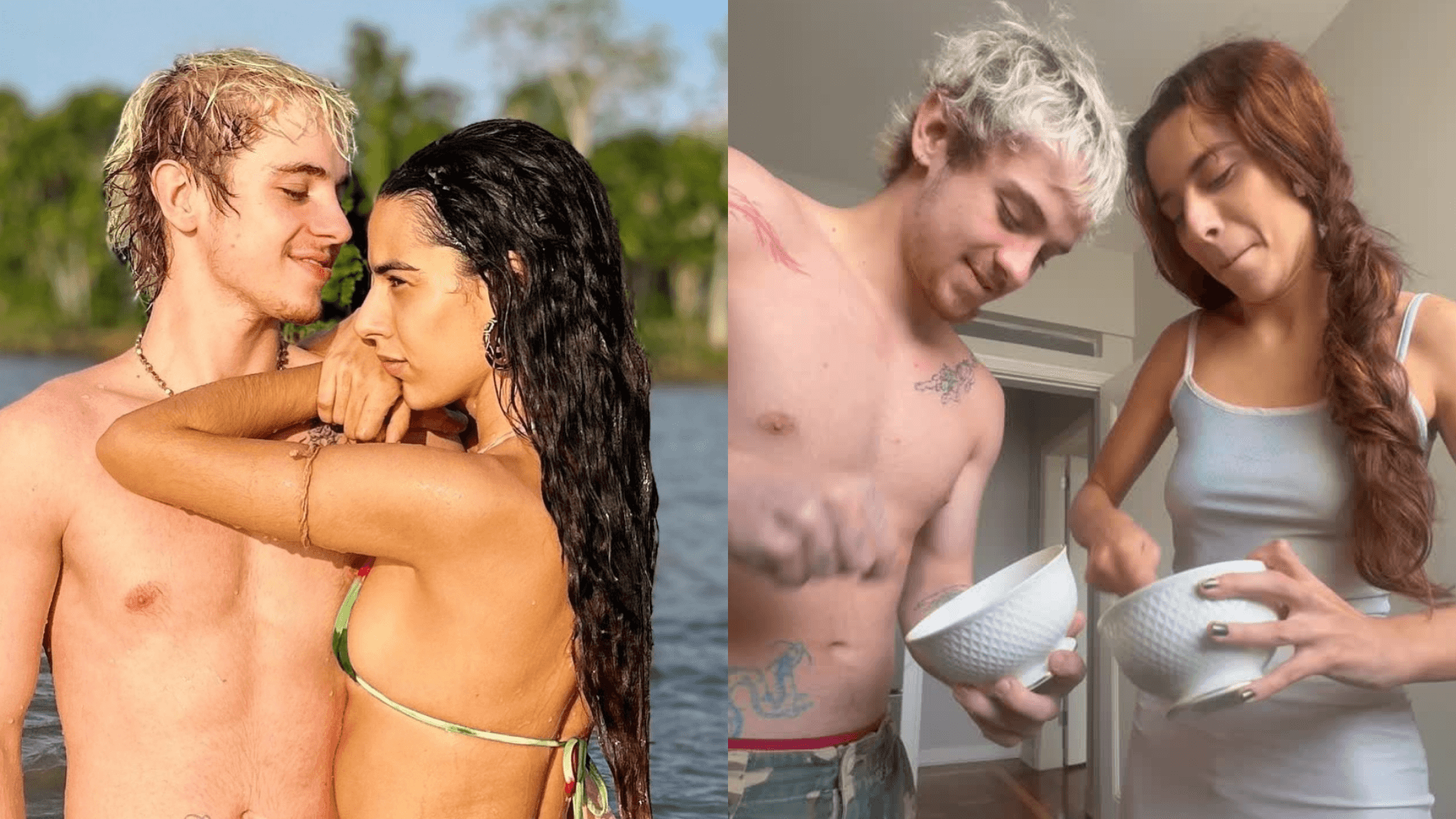 Marina Sena e Juliano Floss divertem a web com competição inusitada na cozinha