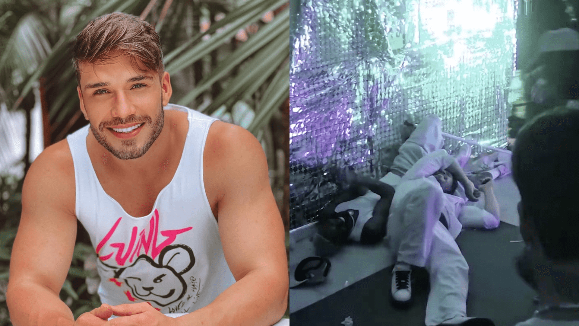 Lucas Viana é expulso de reality após derrubar colega no chão