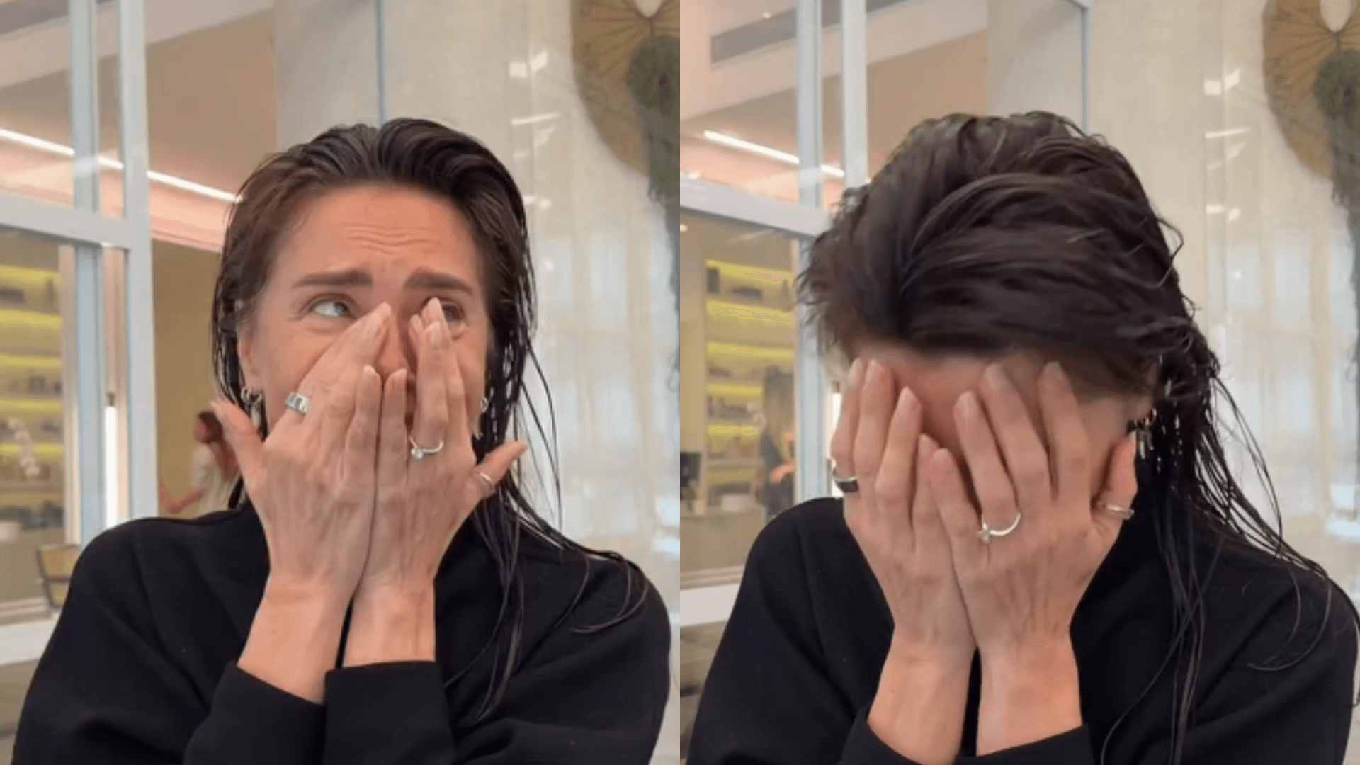 Carolina Dieckmann sofre ao cortar o cabelo para novo papel