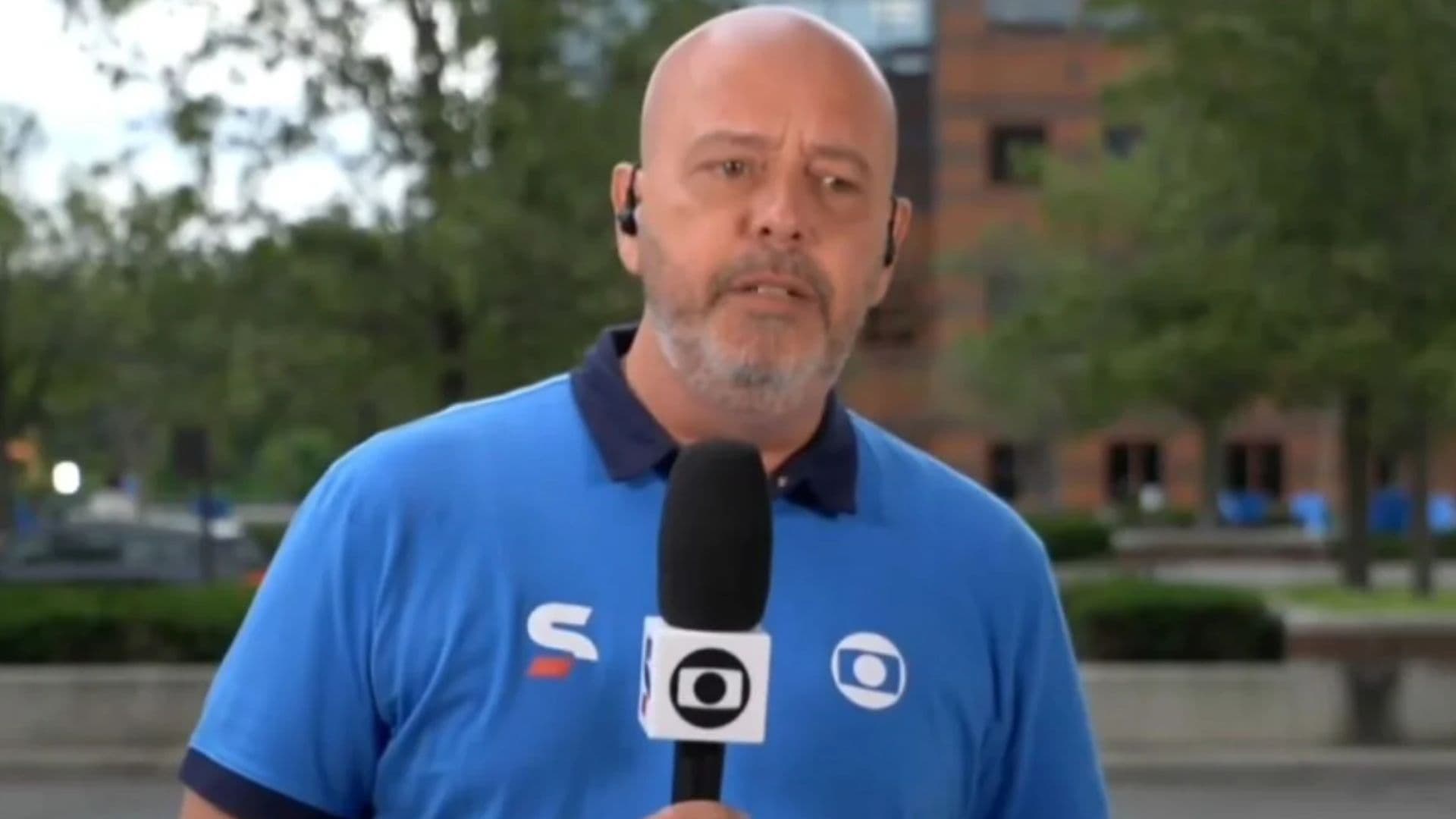 Alex Escobar é levado ao hospital após passar mal ao vivo na Globo