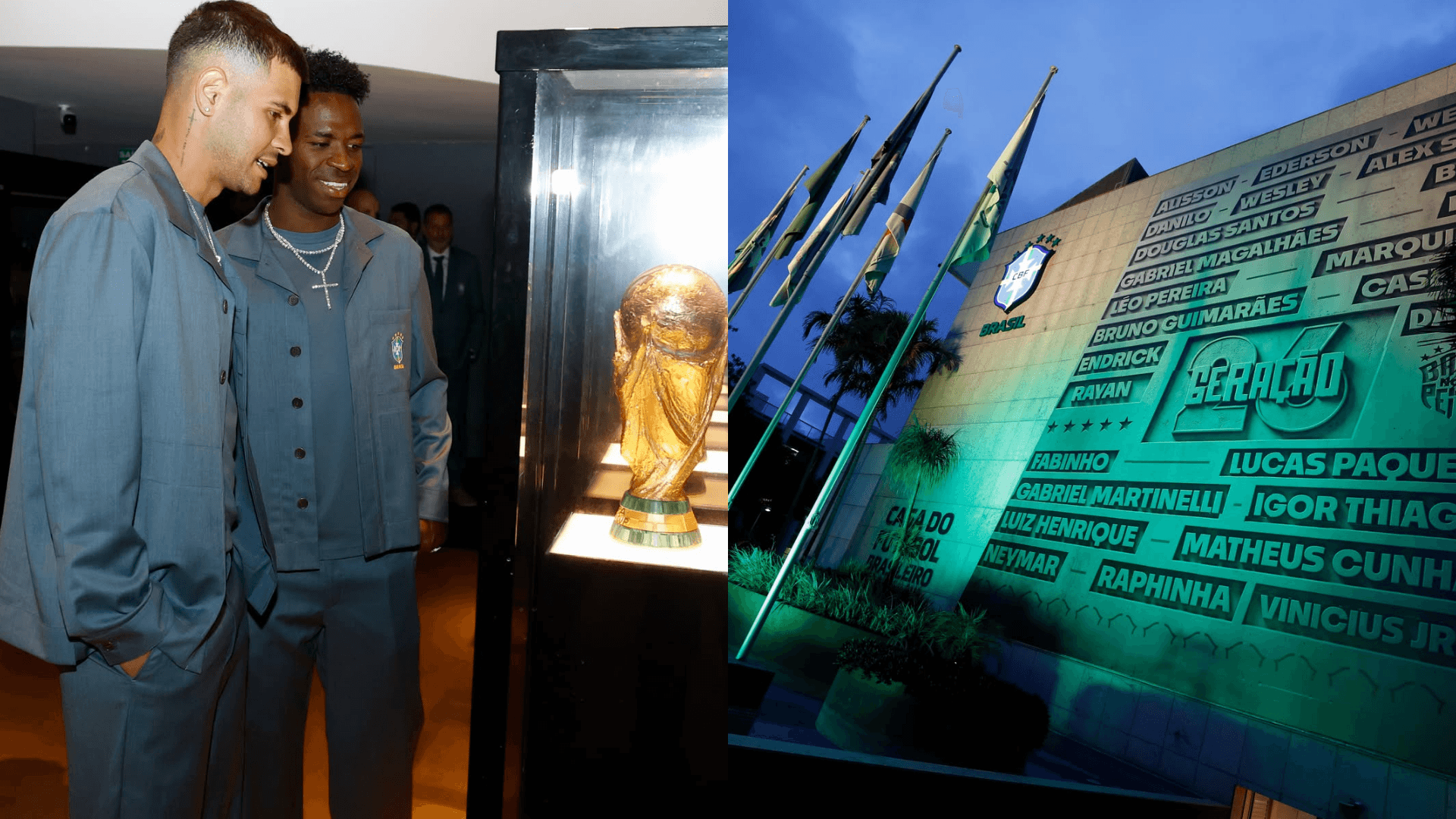 Seleção Brasileira visita Museu da CBF antes de embarcar para os Estados Unidos