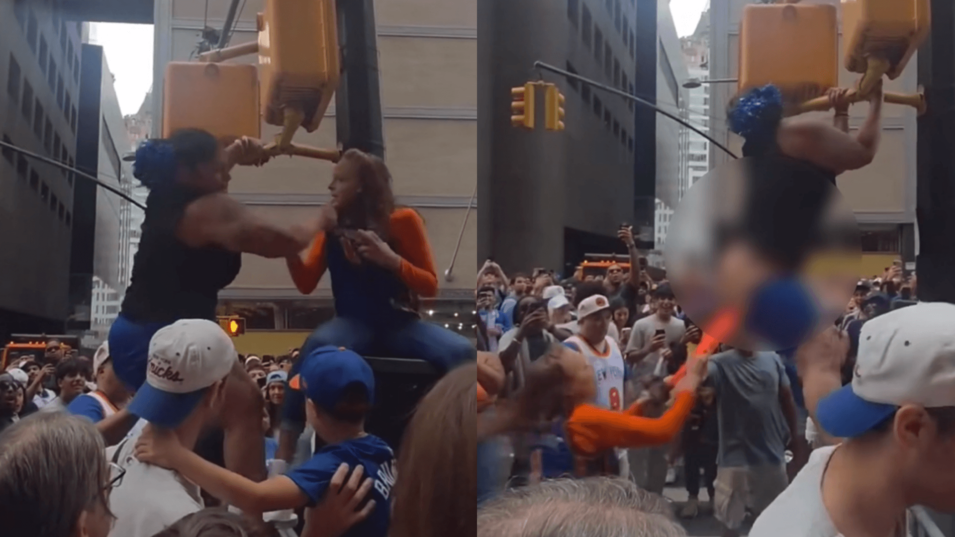 Briga entre torcedoras do Knicks durante festa do título da NBA quase termina com calcinha arrancada