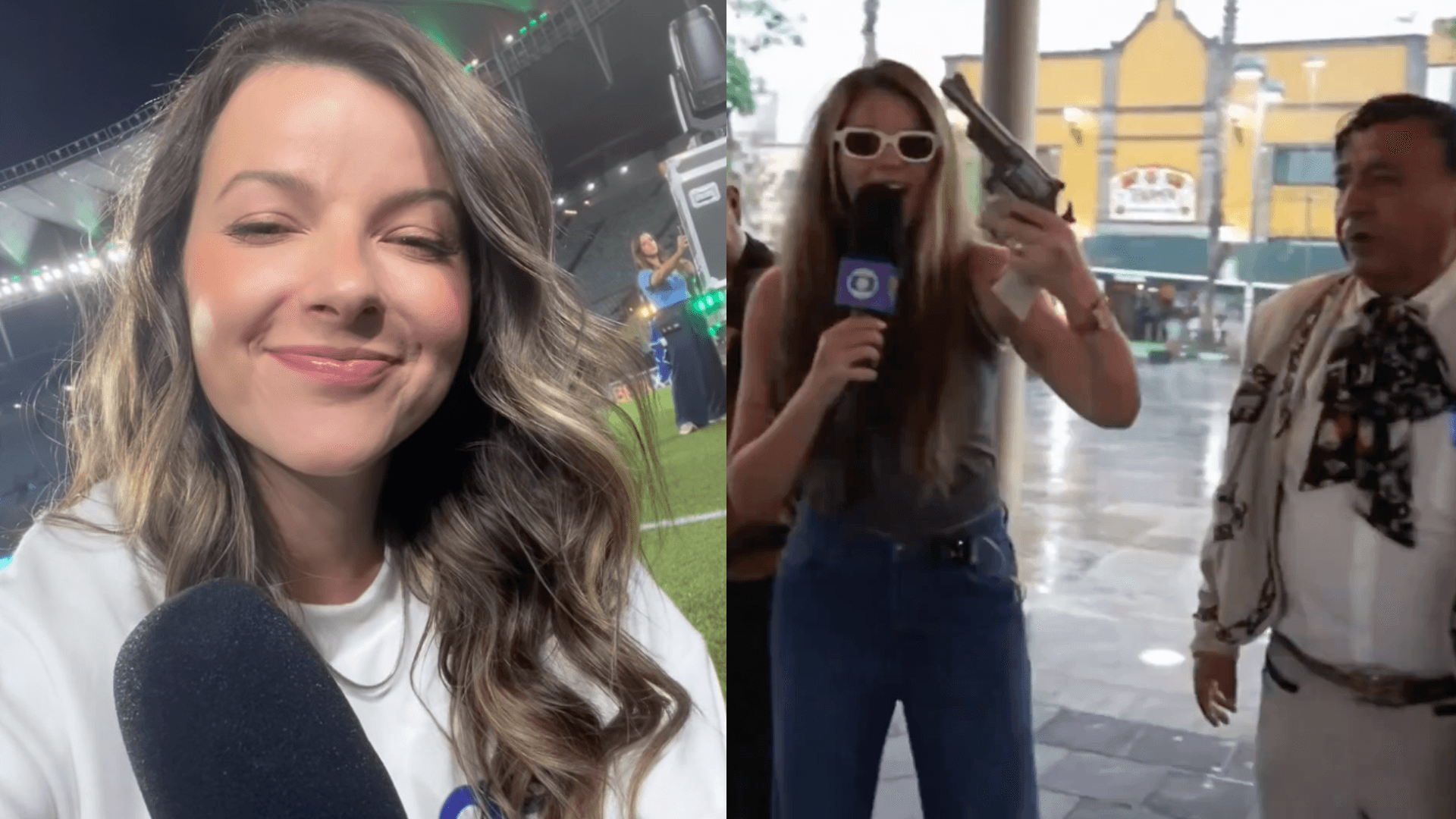 Mariachi tira arma do bolso e surpreende repórter da Globo ao vivo
