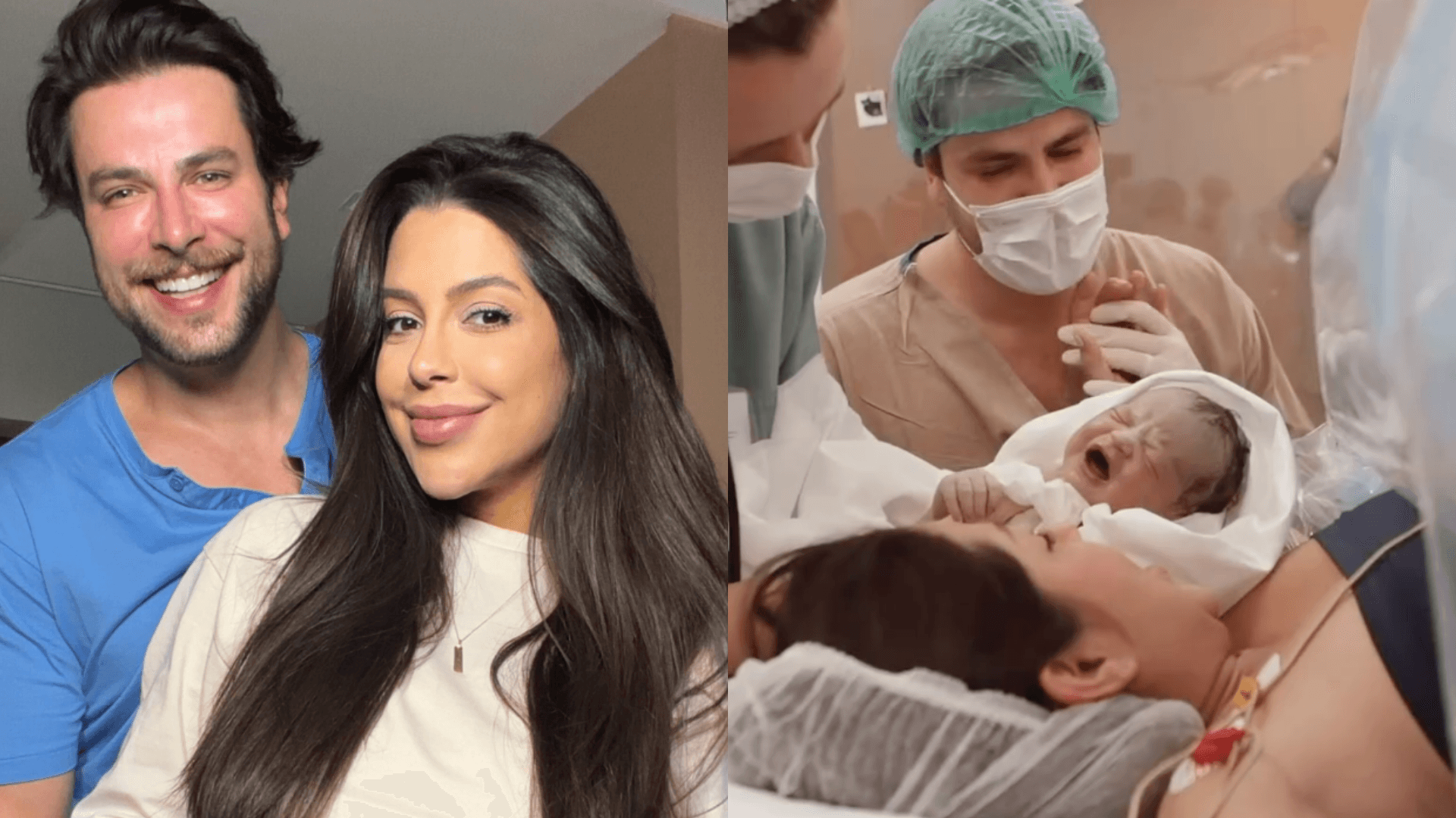 Laís Caldas e Gustavo Marsengo mostram o rostinho da filha