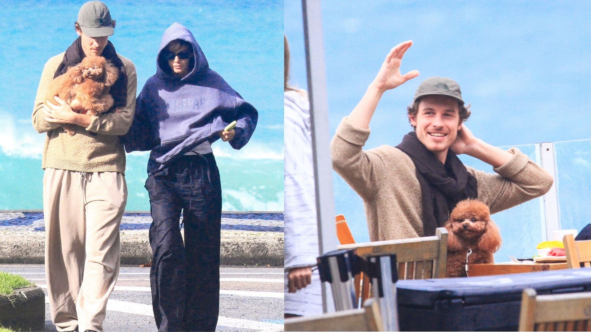 Juntos no Rio de Janeiro, Bruna Marquezine e Shaw Mendes são flagrados durante café
