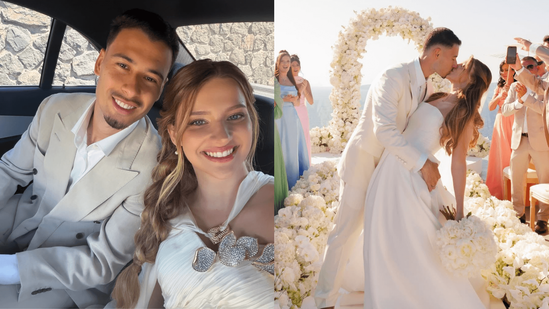Gabriel Martinelli e Isabella Rousso se casam em cerimônia intimista na Grécia