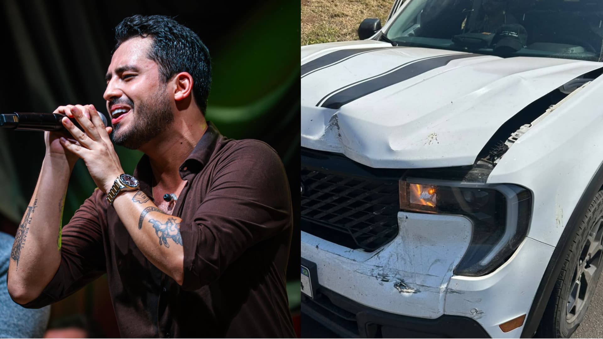 Após sofrer acidente de carro, Matheus Vargas, filho de Leonardo, se pronuncia: “Livramento”