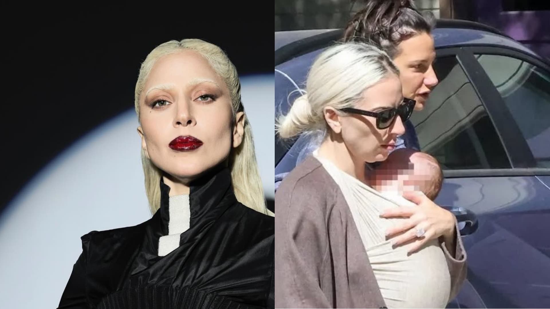 Lady Gaga aparece pela primeira vez com bebê no colo após notícias de que deu à luz em segredo