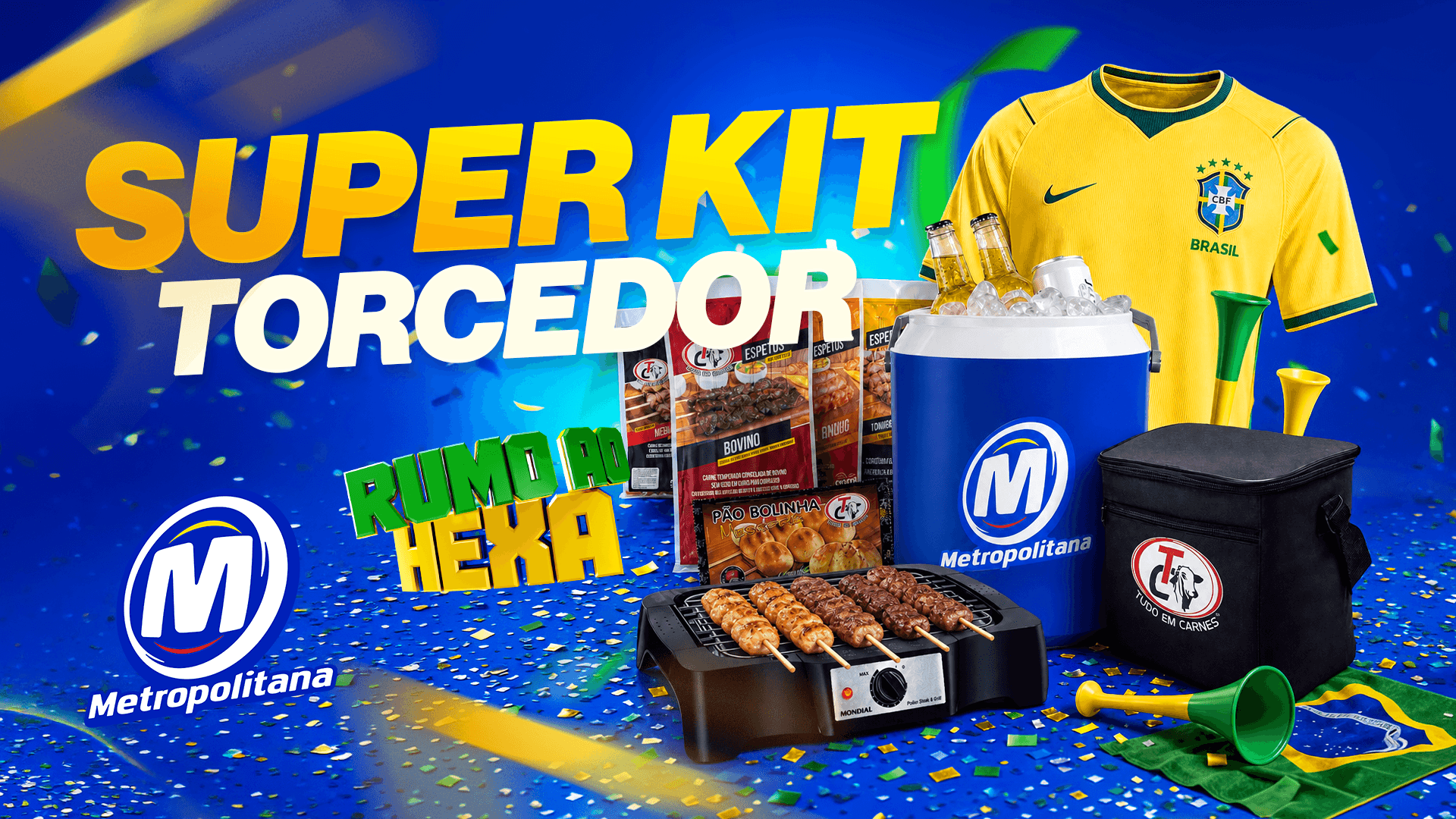 A METROPOLITANA VAI TE DAR UM KIT COMPLETO PARA TORCER PARA O BRASIL NA COPA! ⚽️🏆