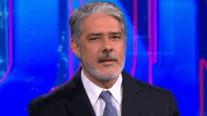 William Bonner apresentando o Jornal Nacional