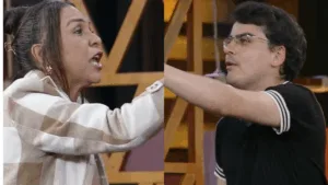 Dudu Camargo e Yoná discutindo