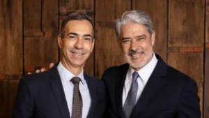 César Tralli e William Bonner lado a lado